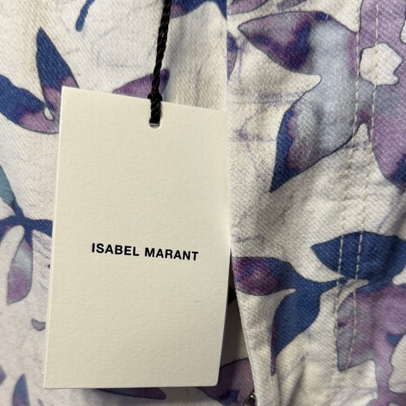 Isabel Marant floral jeans, and WBT, 100% stiff cotton EU size 42 - Picture 2 of 5